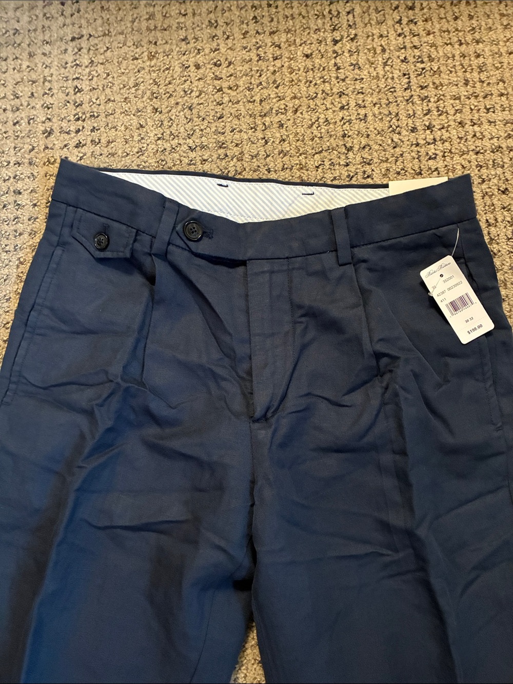 Men's Brooks Brothers Pleated Pant Navy